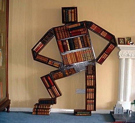 Artistic-Bookcase-For-Small-Home-Library